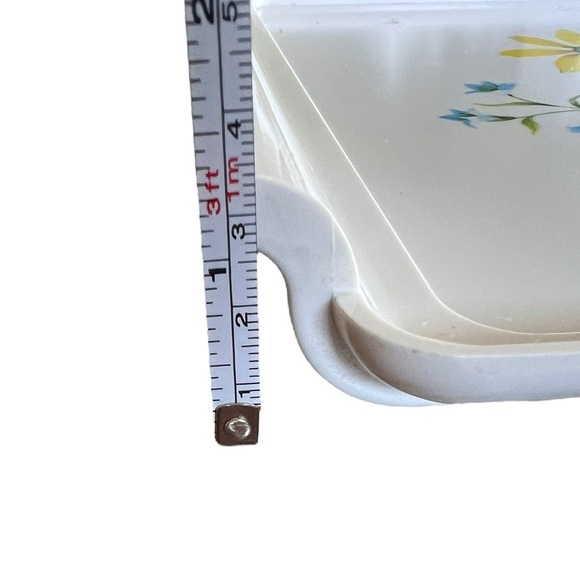 Vintage Brookpark Melamine White Serving Tray Floral - Picture 5 of 9